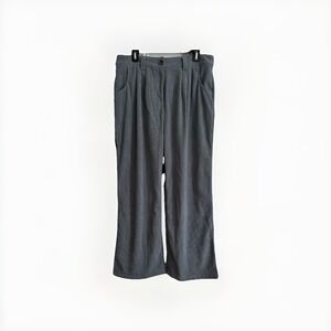 Halara Blue Gray Corduroy Pleated Pants‎ Stretchy Waist Size Large NWOT